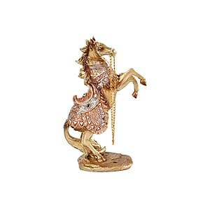 Gold Color Resin Horse Statue