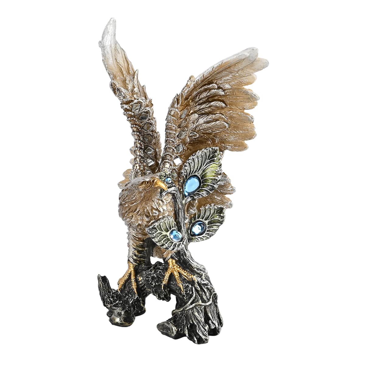 Silver Color Resin Eagle Turtle Statue image number 0