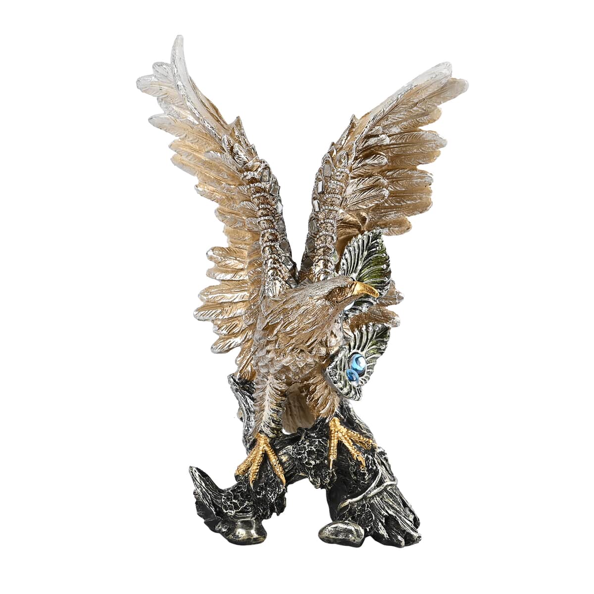 Silver Color Resin Eagle Turtle Statue image number 2