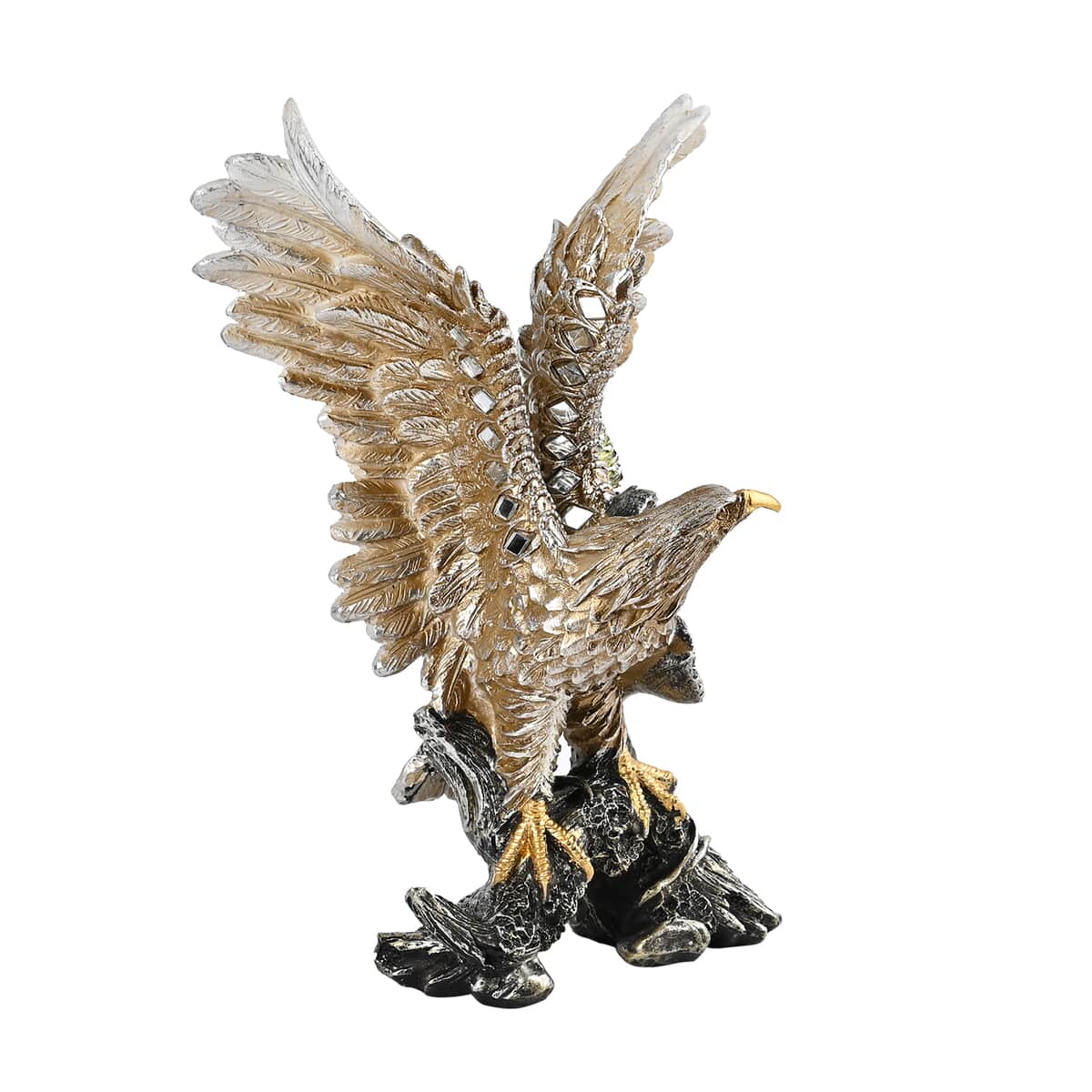 Silver Color Resin Eagle Turtle Statue image number 4