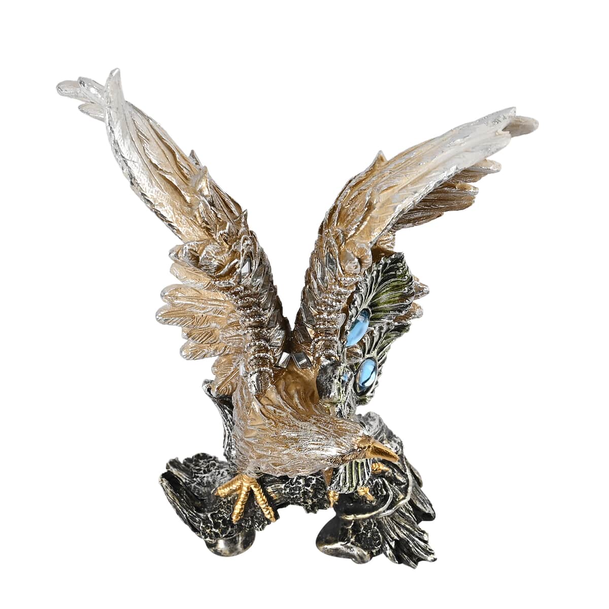 Silver Color Resin Eagle Turtle Statue image number 6