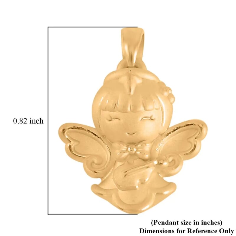 Electroform Children Angel Pendant in 24K Yellow Gold 2 Grams