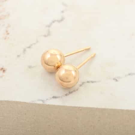 5mm Yellow Gold Ball Studs — Stucchi Jewelers