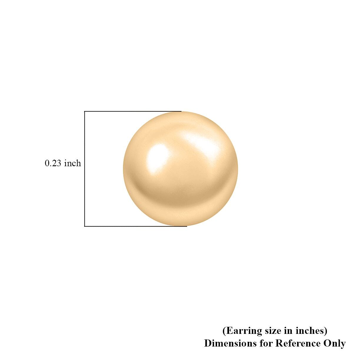 10K Yellow Gold 5mm Ball Stud Earrings