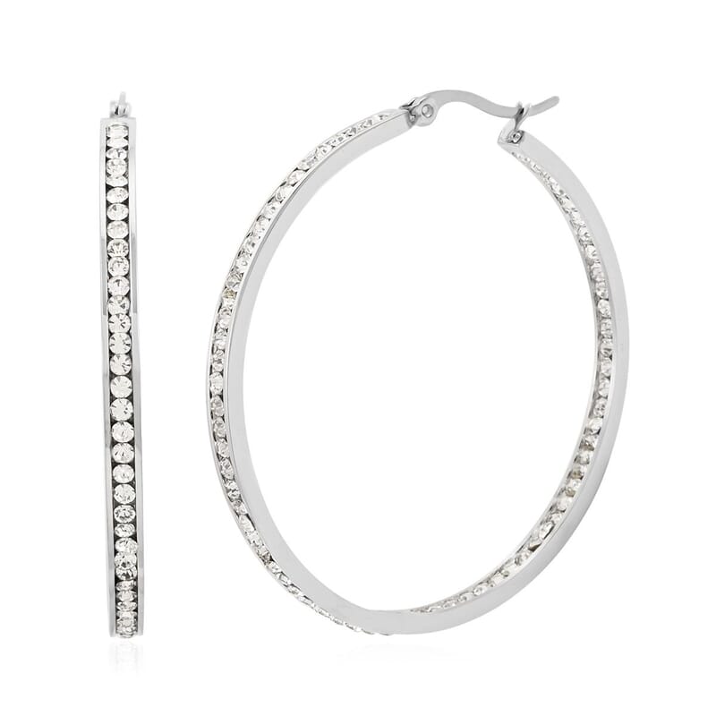 Austrian Crystal Earrings in Stainless Steel