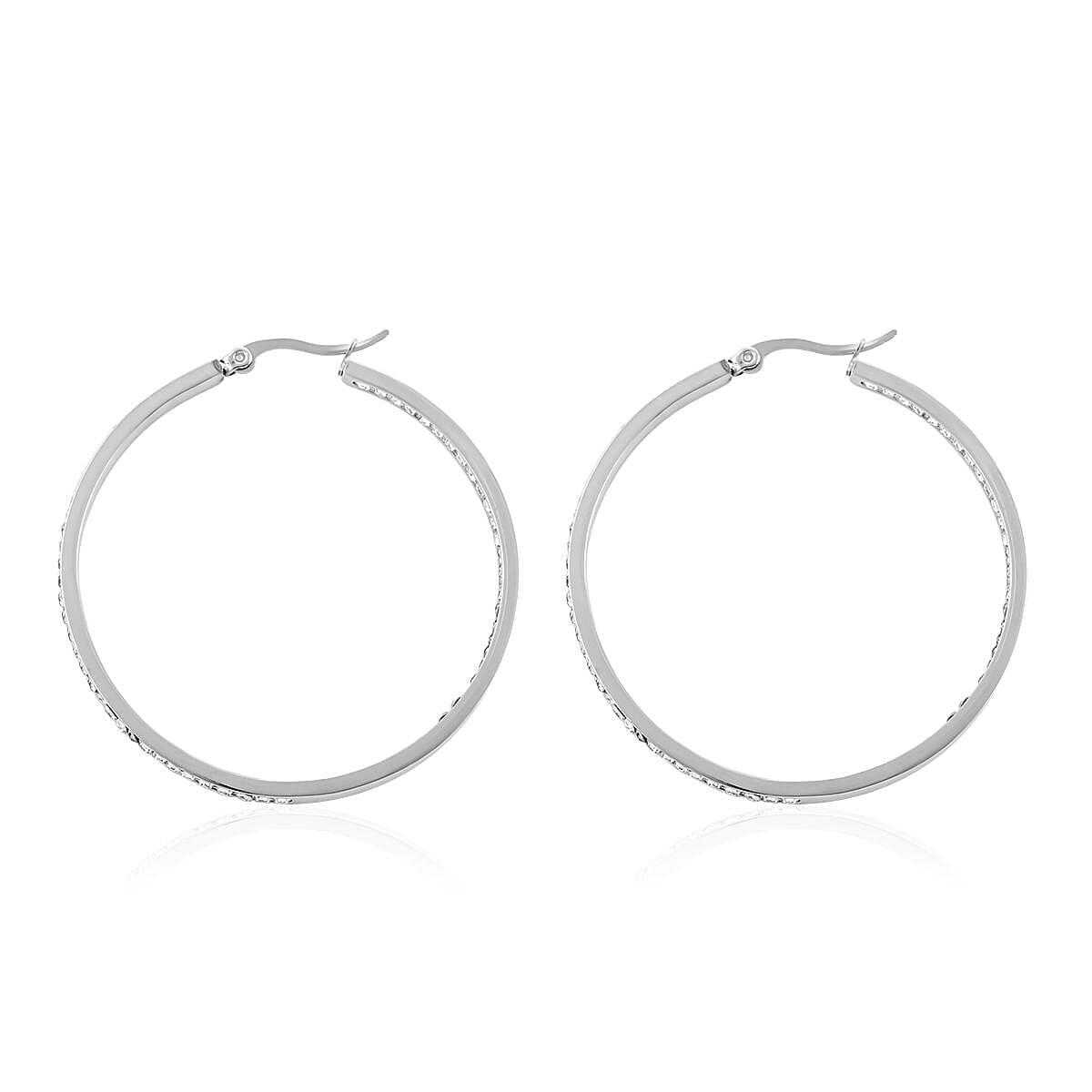 Austrian Crystal Earrings in Stainless Steel image number 3