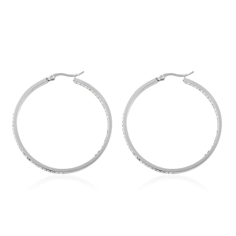 Austrian Crystal Earrings in Stainless Steel