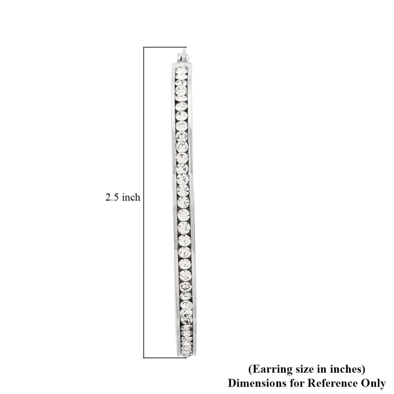 Austrian Crystal Earrings in Stainless Steel