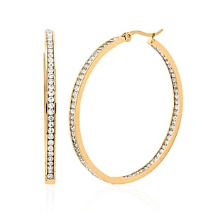 Austrian Crystal Earrings in ION Plated Yellow Gold Stainless Steel