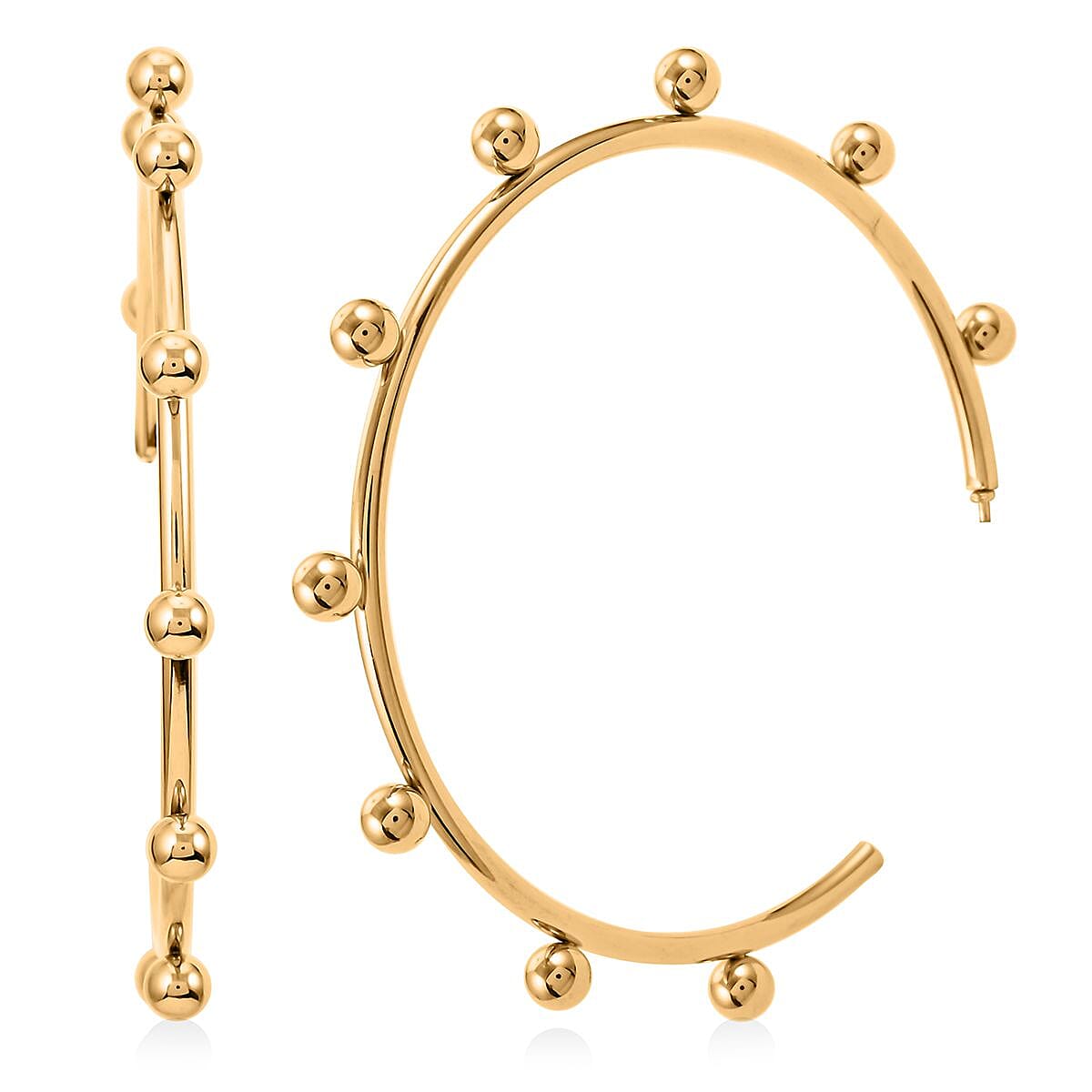 Earrings in ION Plated YG Stainless Steel image number 0
