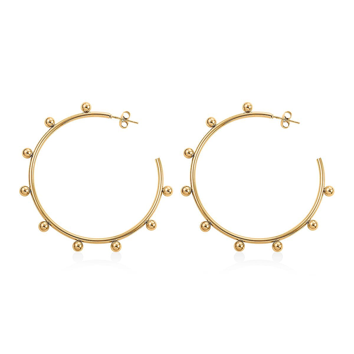 Earrings in ION Plated YG Stainless Steel image number 3
