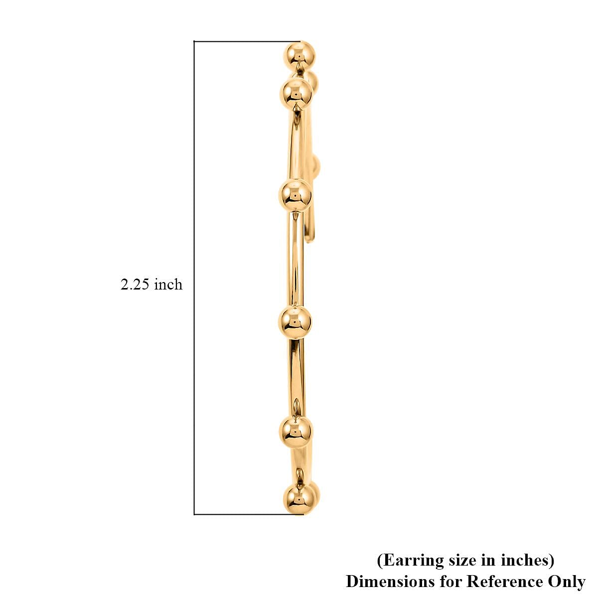 Earrings in ION Plated YG Stainless Steel