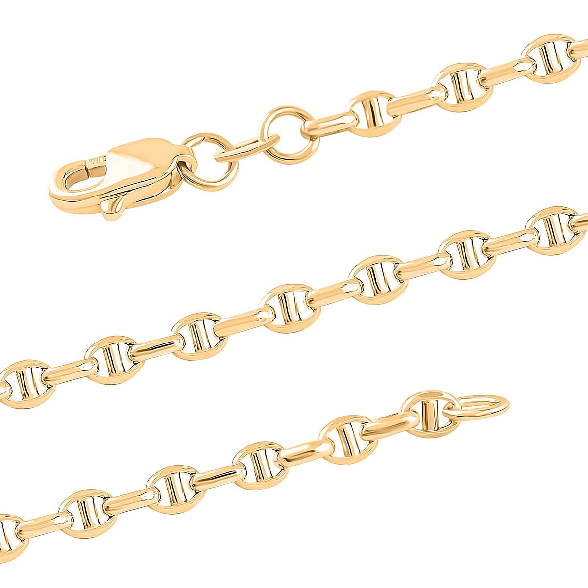 14K Yellow Gold 3mm Filk Chain Necklace 18 Inches 4.45Grams image number 2