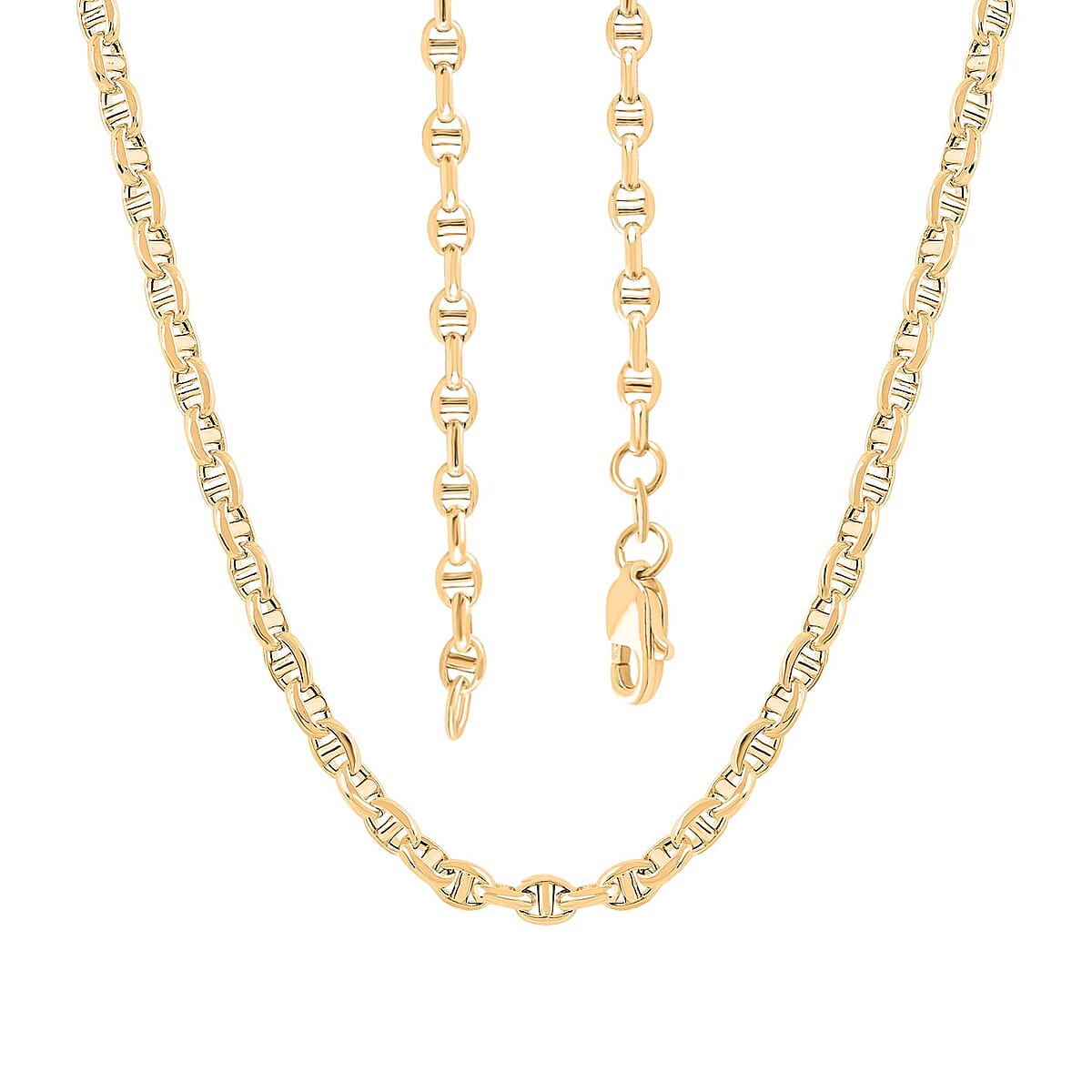 14K Yellow Gold 3mm Filk Chain Necklace 18 Inches 4.45Grams image number 3