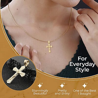 Crucifix Pendant, Cross Pendant, 10K Yellow Gold Pendant, Gold Jewelry, Gold Cross Pendant 0.70 Grams