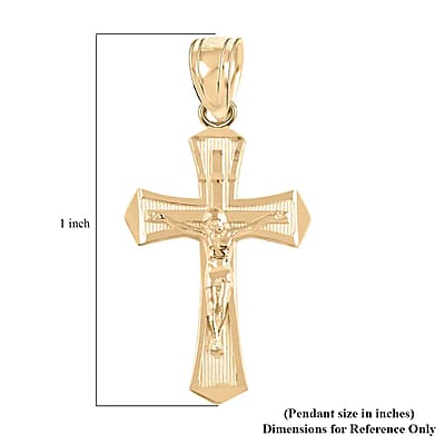 Crucifix Pendant, Cross Pendant, 10K Yellow Gold Pendant, Gold Jewelry, Gold Cross Pendant 0.70 Grams