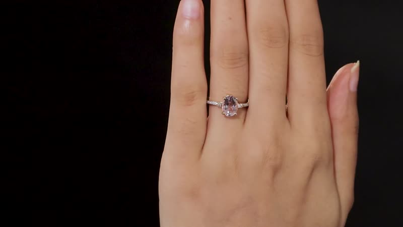 Luxoro 10K Rose Gold Premium Pink Morganite and Diamond Ring 1.75 ctw