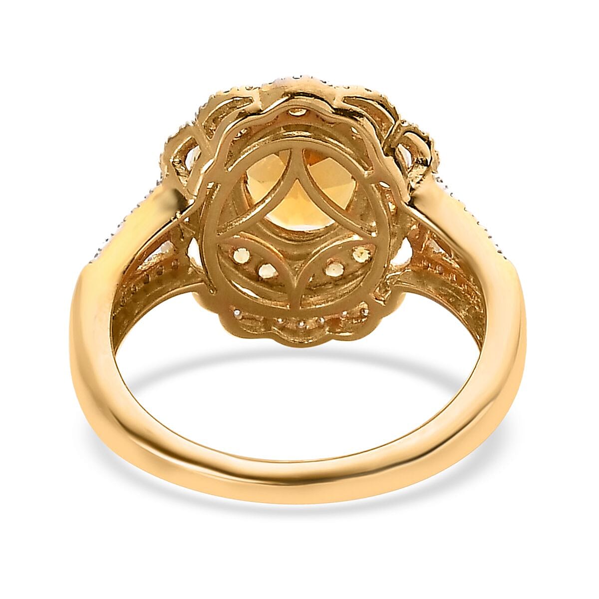 Premium Brazilian Heliodor and Multi Gemstone Ring in Vermeil Yellow Gold Over Sterling Silver (Size 6.0) 2.35 ctw image number 4