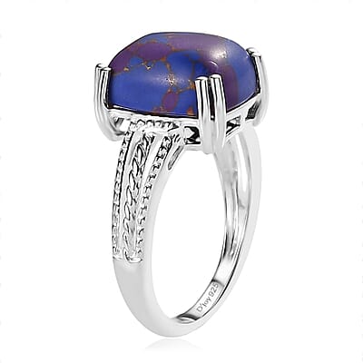 D'Joy Mojave Purple Turquoise 4.25 ctw Solitaire Ring in Sterling Silver (Size 11.0) 