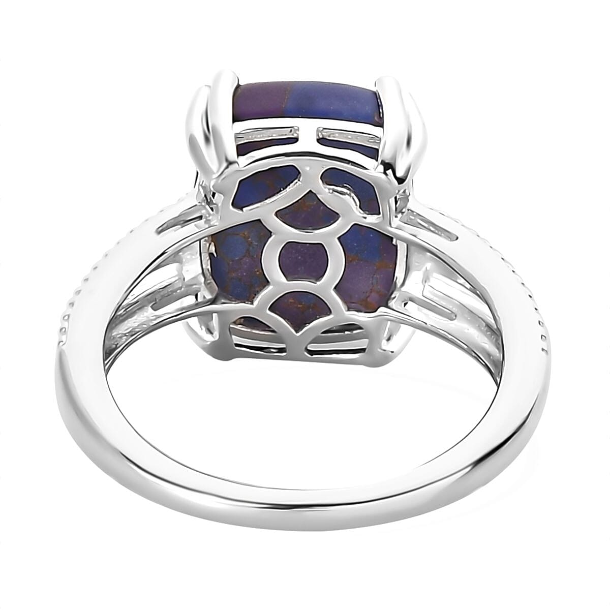 D'Joy Mojave Purple Turquoise 4.25 ctw Solitaire Ring in Sterling Silver (Size 11.0)  image number 6