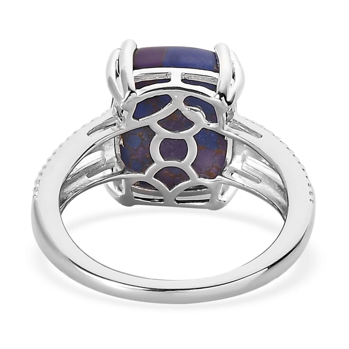 Mojave Purple Turquoise 4.25 ctw Solitaire Ring in Sterling Silver (Size 8.0) image number 6