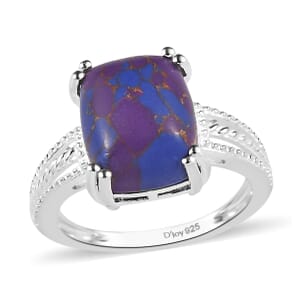 Mojave Purple Turquoise Solitaire Ring in Sterling Silver (Size 9.0) 4.25 ctw