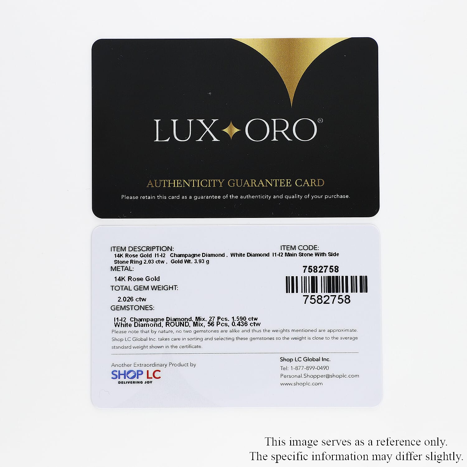 Luxoro 14K Rose Gold I1-I2 Natural Champagne and White Diamond Double Halo Ring (Size 10.0) 2.00 ctw