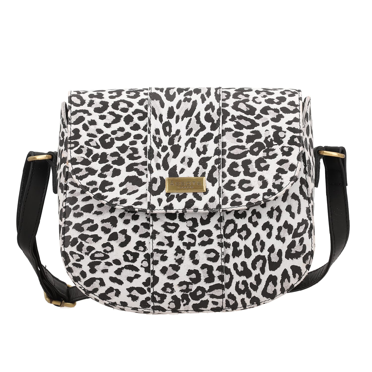 Buy Assots London Black Leopard Print Genuine Leather