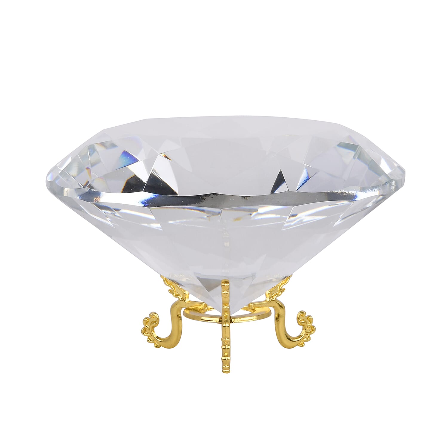 Transparent Decorative Diamond Shaped Crystal with Stand