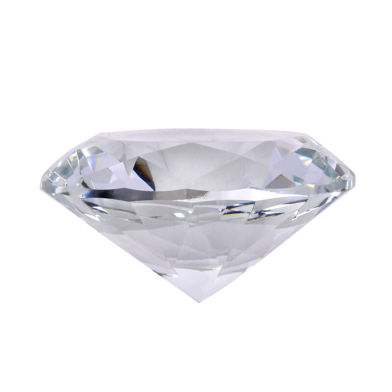 Transparent Decorative Diamond Shaped Crystal with Stand