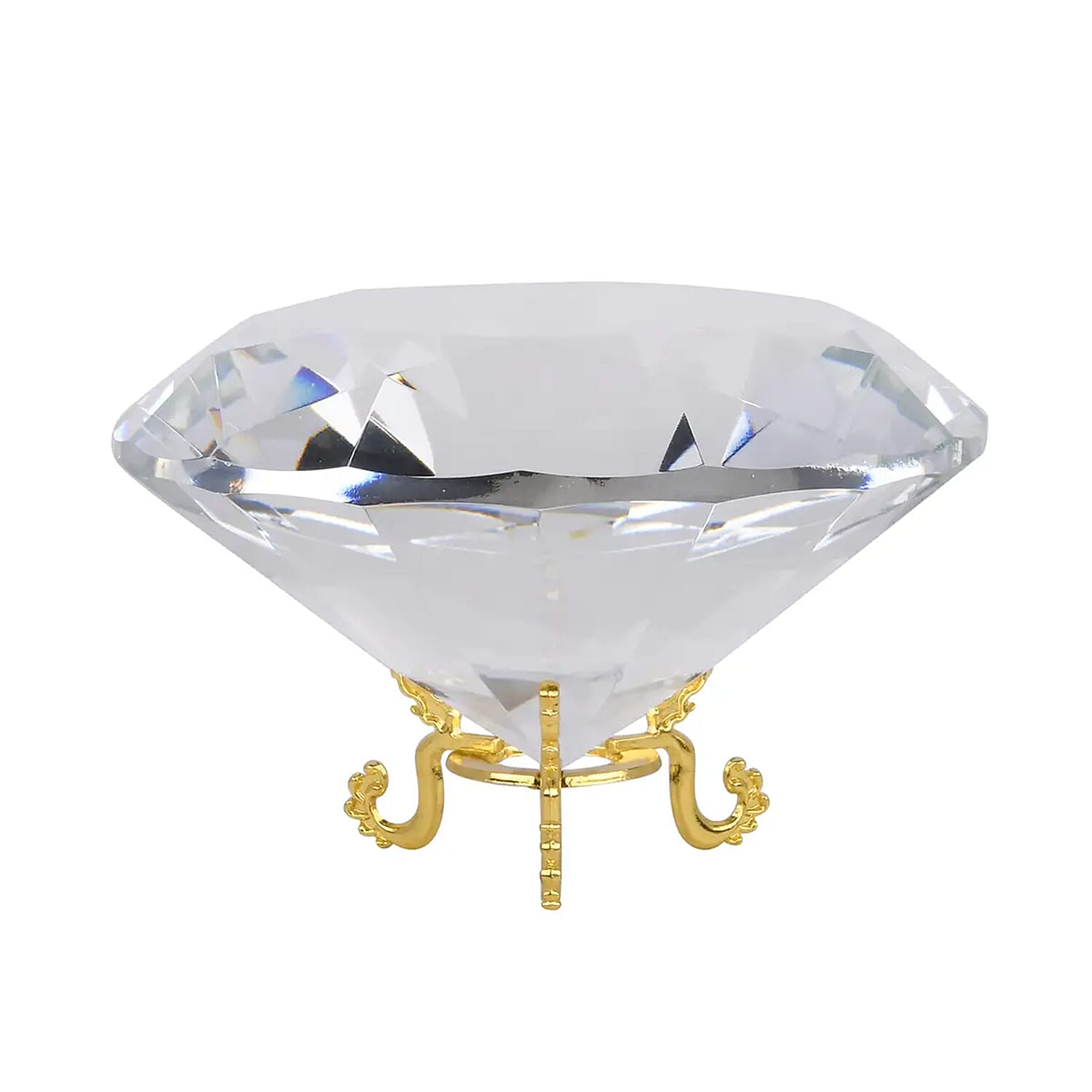 Transparent Decorative Diamond Shaped Crystal with Stand