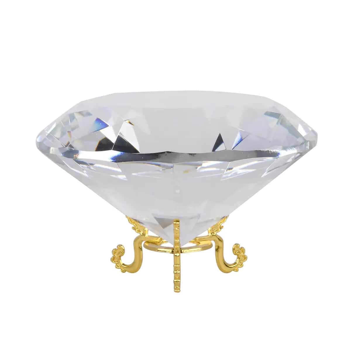 Transparent Decorative Diamond Shaped Crystal with Stand (4.72") image number 4