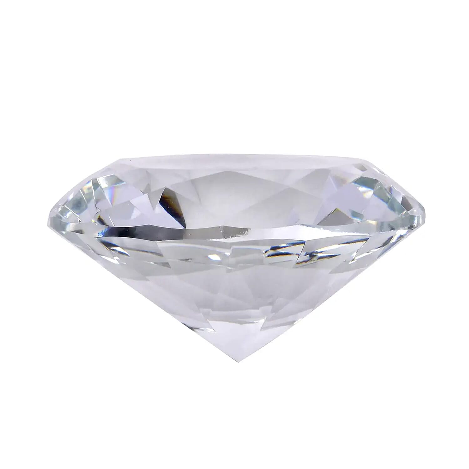 Transparent Decorative Diamond Shaped Crystal with Stand