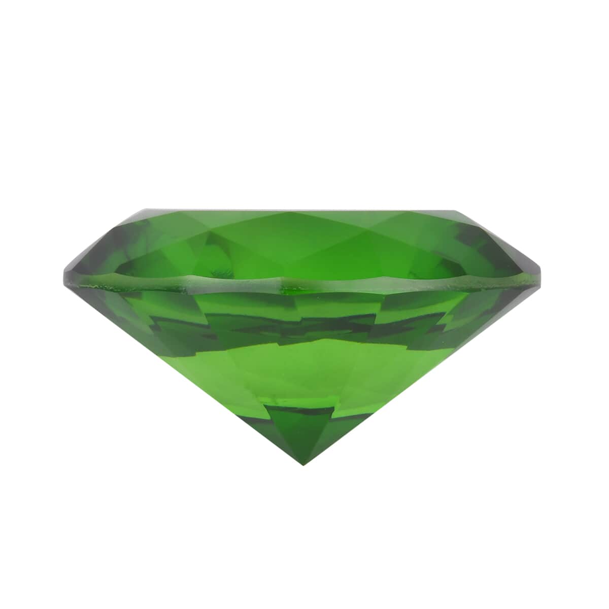 Green Decorative Diamond Shaped Crystal with Stand image number 2