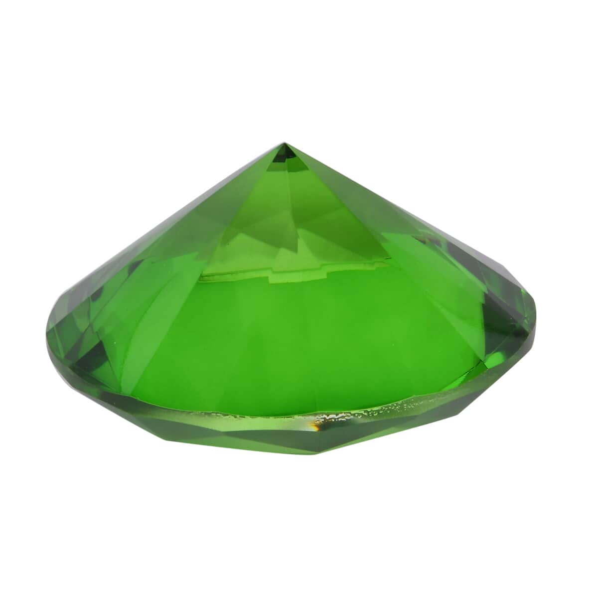Green Decorative Diamond Shaped Crystal with Stand image number 3