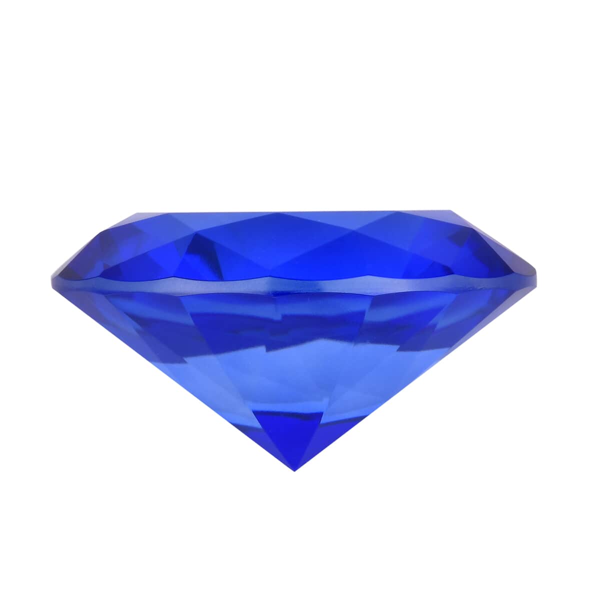 Blue Decorative Diamond Shaped Crystal with Stand image number 2