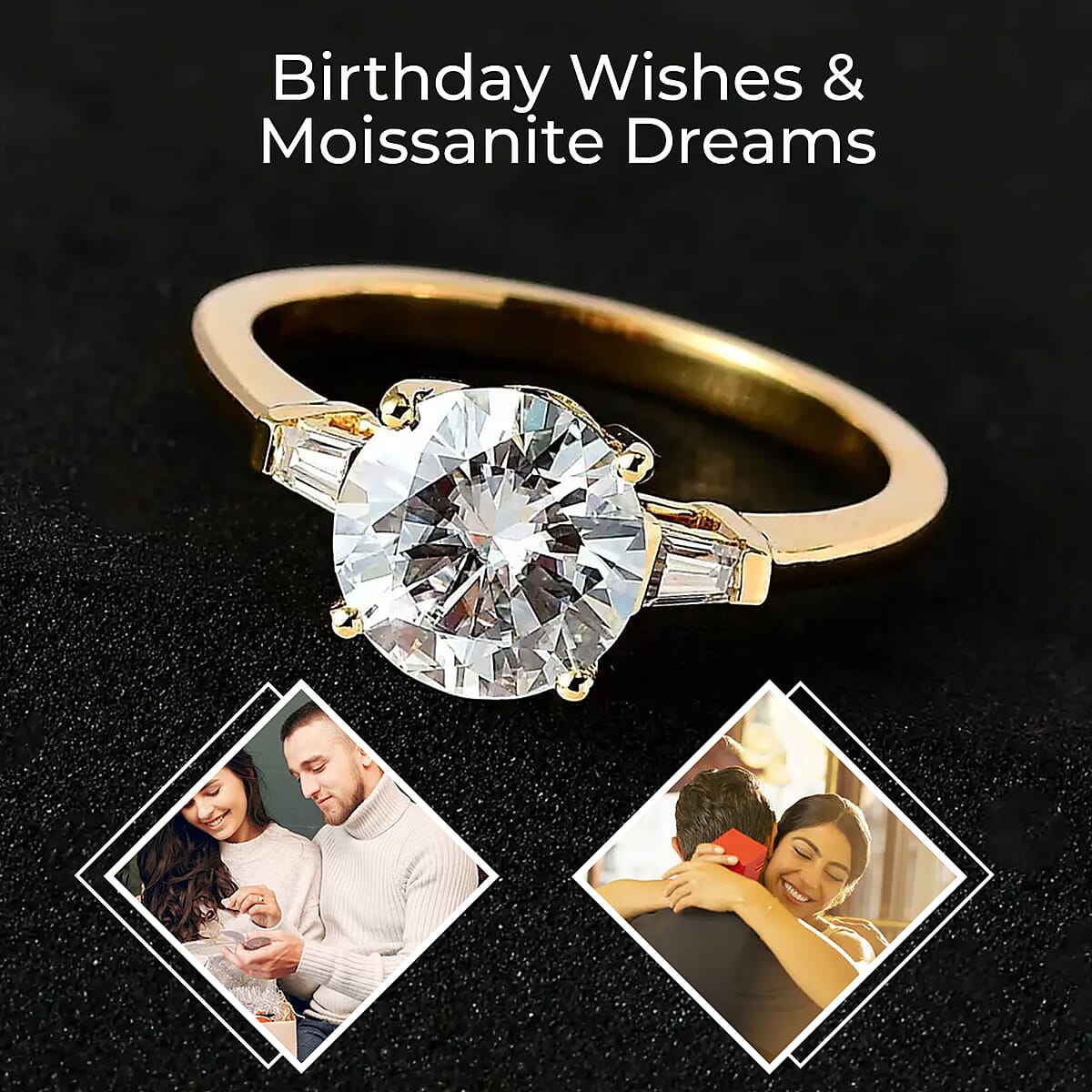 Moissanite Ring in Vermeil Yellow Gold Over Sterling Silver, Promise Rings (Size 6.0) 1.90 ctw image number 1