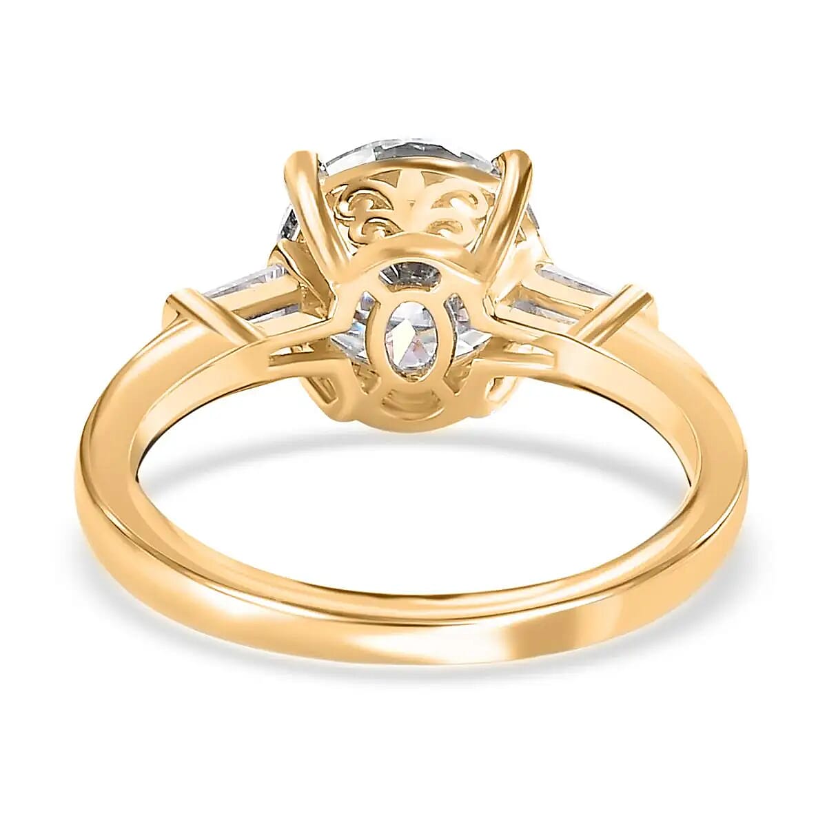 Moissanite Ring in Vermeil Yellow Gold Over Sterling Silver, Promise Rings (Size 6.0) 1.90 ctw image number 5