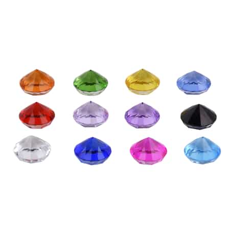 12Pcs Colorful Glass Gems for Kids, Fake Diamonds Gemstones for