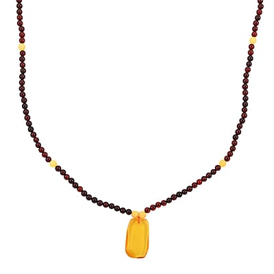 Multi Colored Amber Necklace 25 Inches