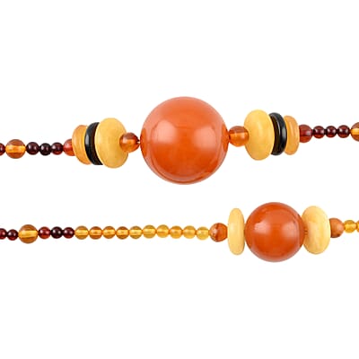Multi Colored Amber Necklace 25 Inches