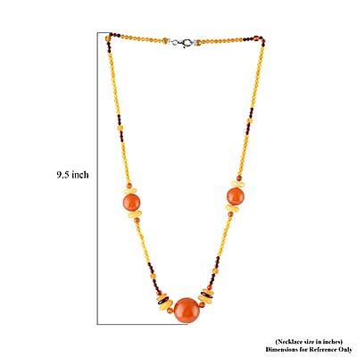 Multi Colored Amber Necklace 25 Inches