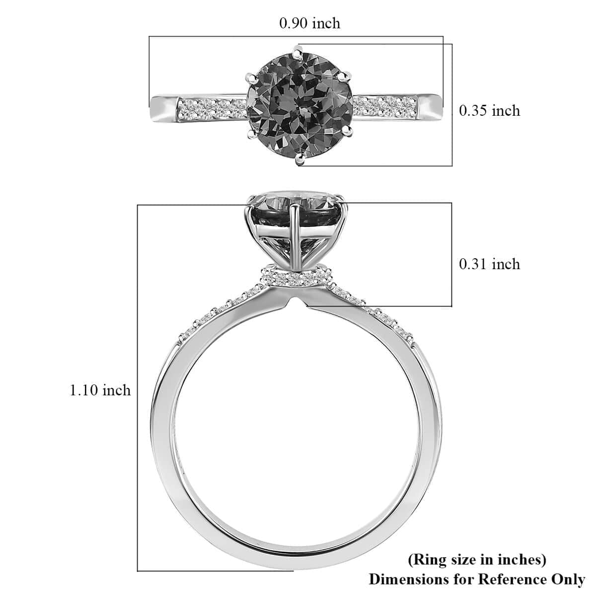 Rhapsody 950 Platinum AAAA Tanzanite and E-F VS2 Diamond Ring (Size 6.0) 4.50 Grams 2.05 ctw image number 5