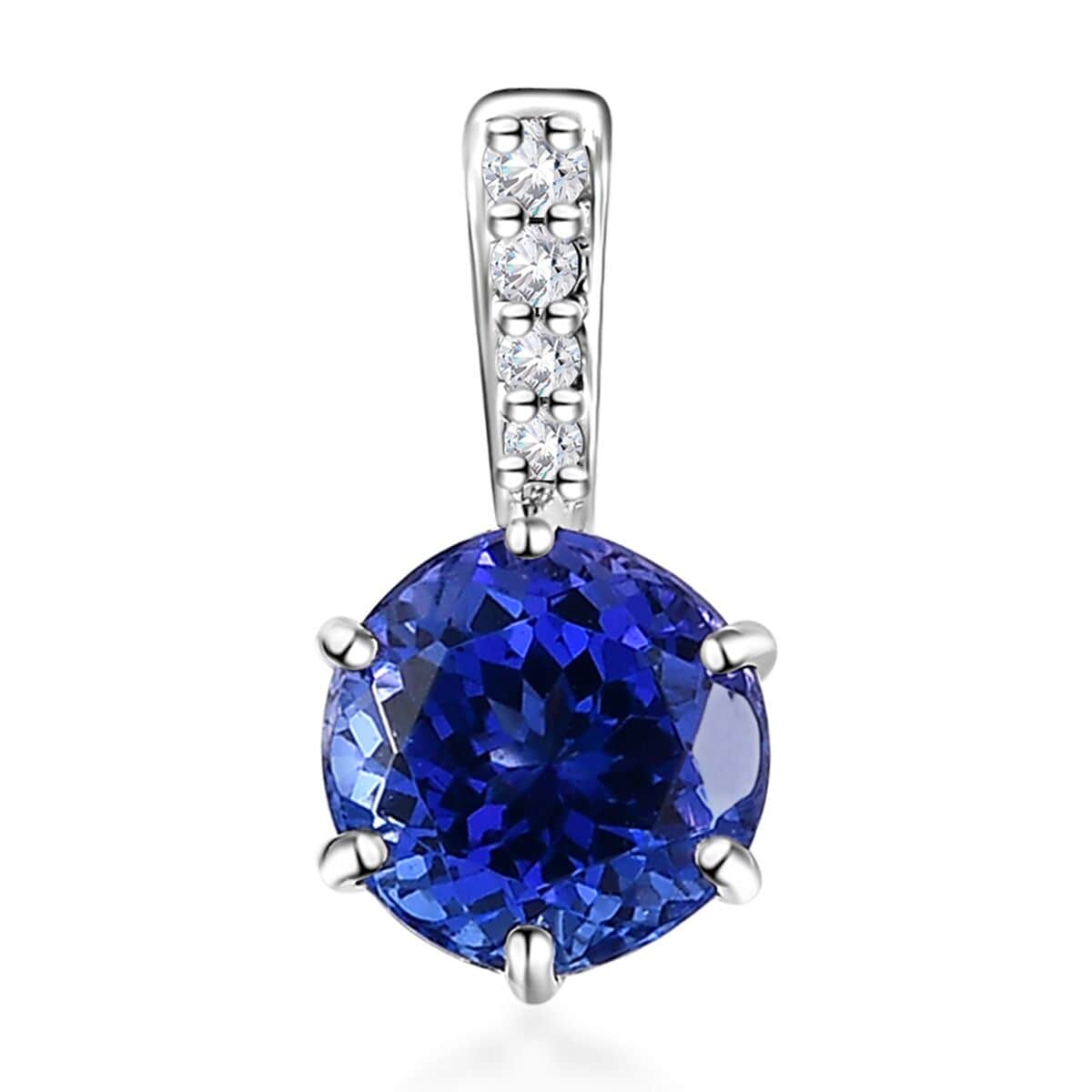 Rhapsody 950 Platinum AAAA Tanzanite and E-F VS2 Diamond Pendant 2.00 ctw image number 0