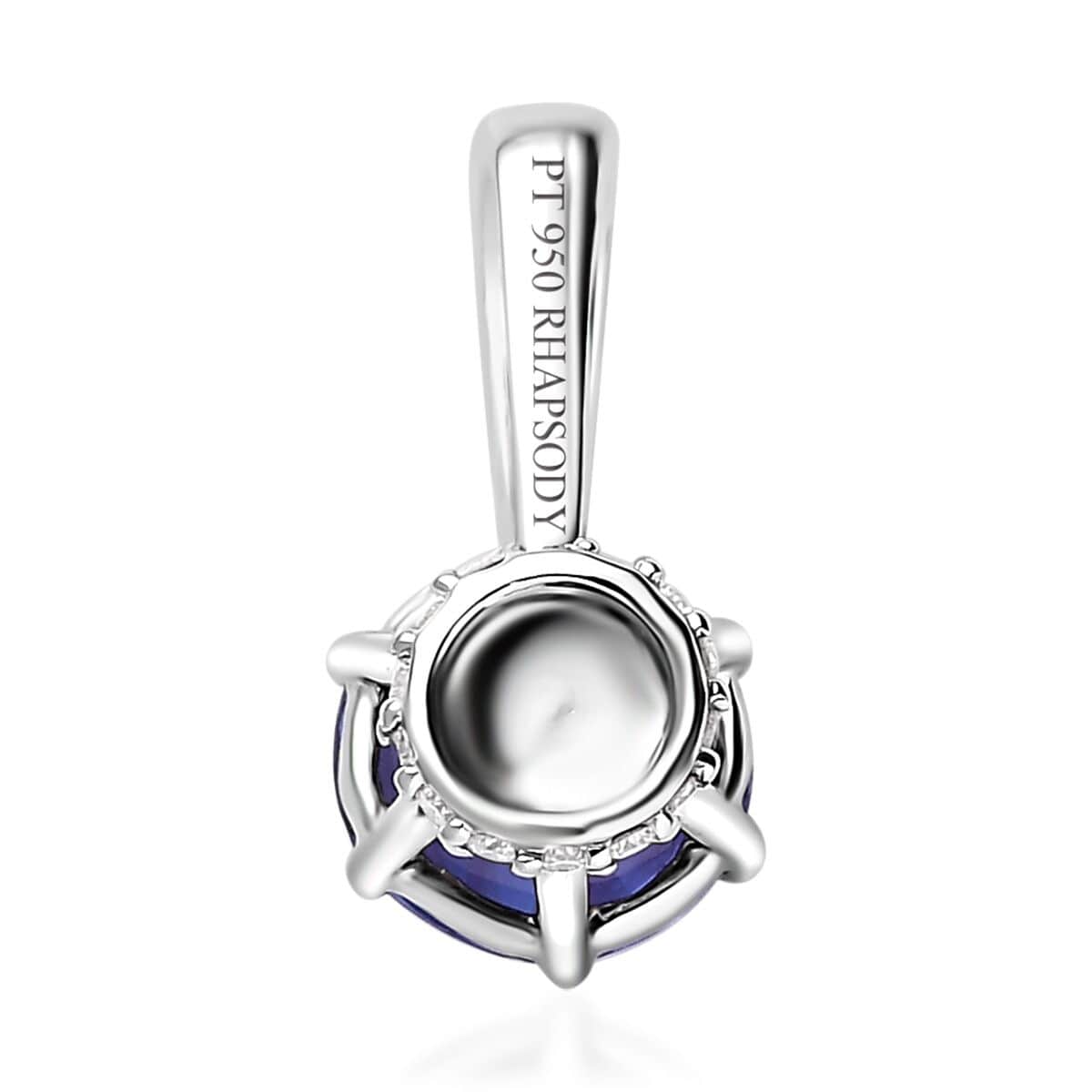 Rhapsody 950 Platinum AAAA Tanzanite and E-F VS2 Diamond Pendant 2.00 ctw image number 4