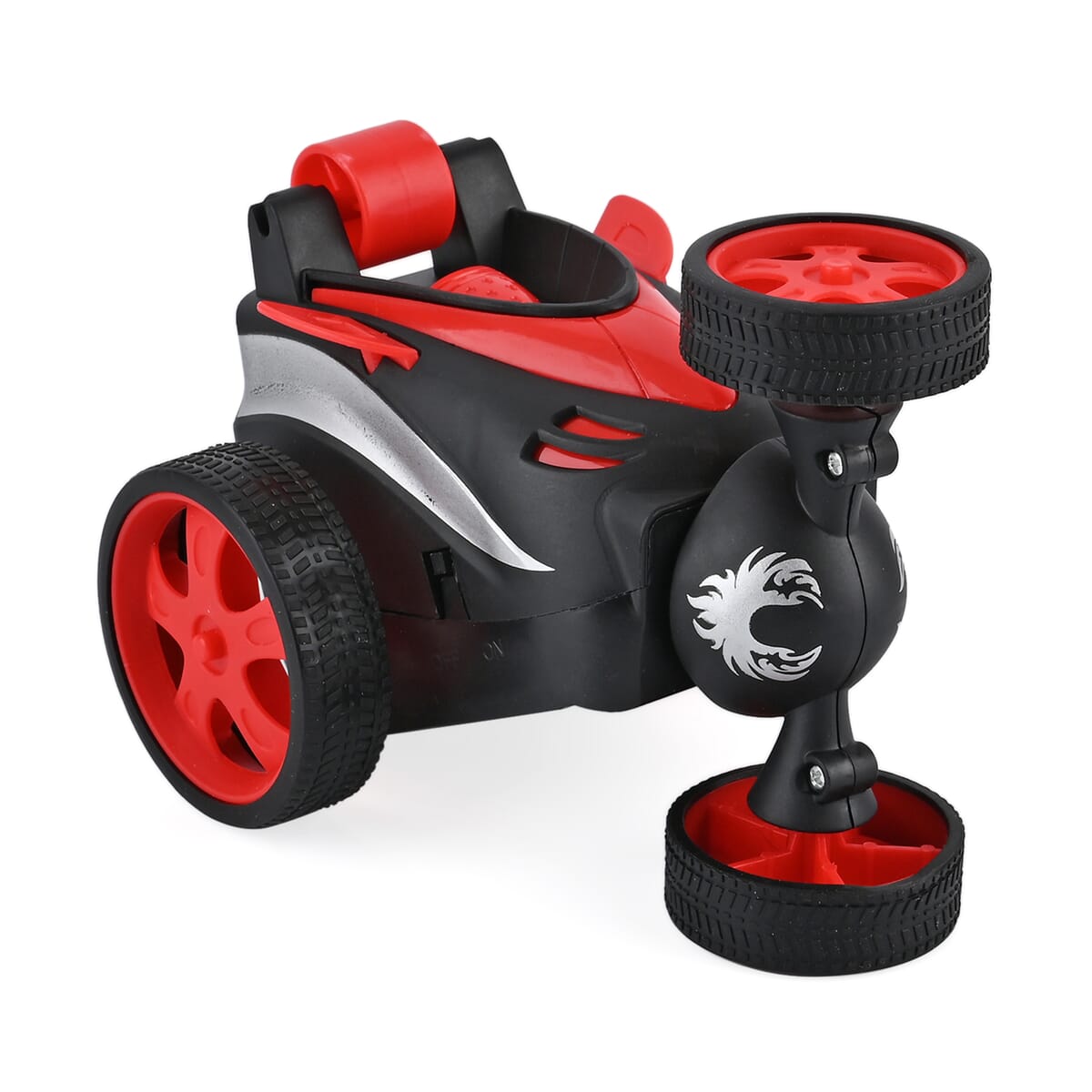 Red 4 Channels RC Stunt Car with Lights and Remote Control, Kids Stunt Car Toy For Birthday Gift (3xAAA Not Included) image number 4
