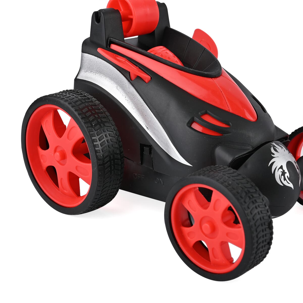 Red 4 Channels RC Stunt Car with Lights and Remote Control, Kids Stunt Car Toy For Birthday Gift (3xAAA Not Included) image number 6