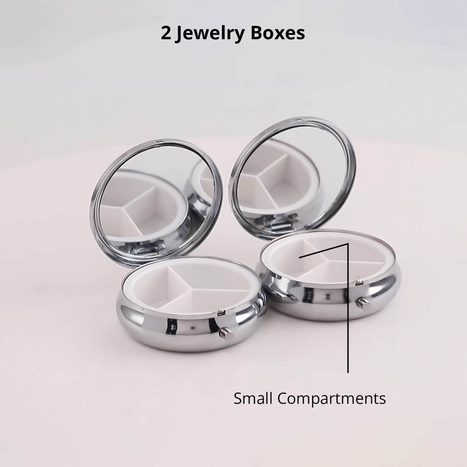 Set of 2 jewelry outlet mirrored boxes