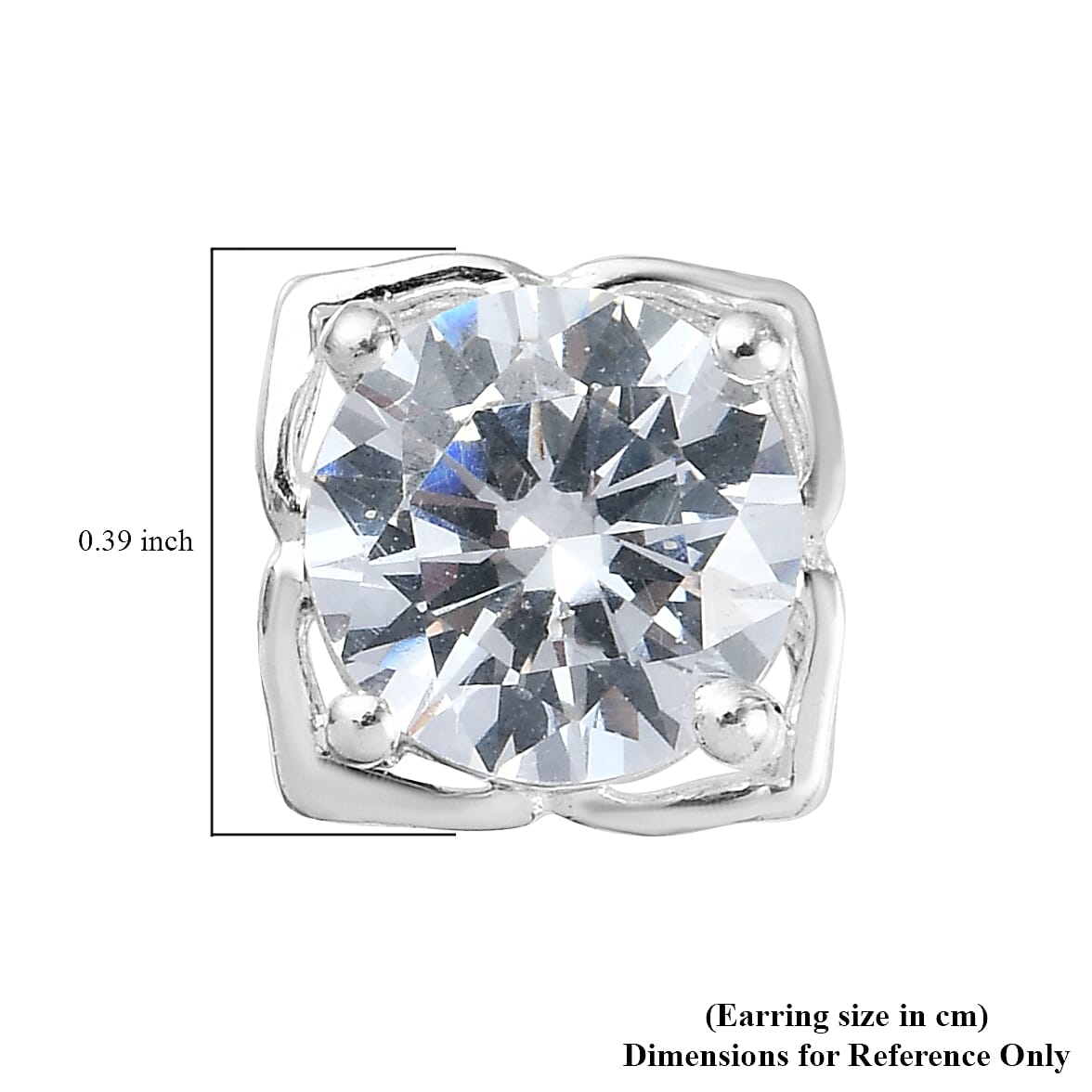 Simulated Diamond Dangling Earrings in Sterling Silver