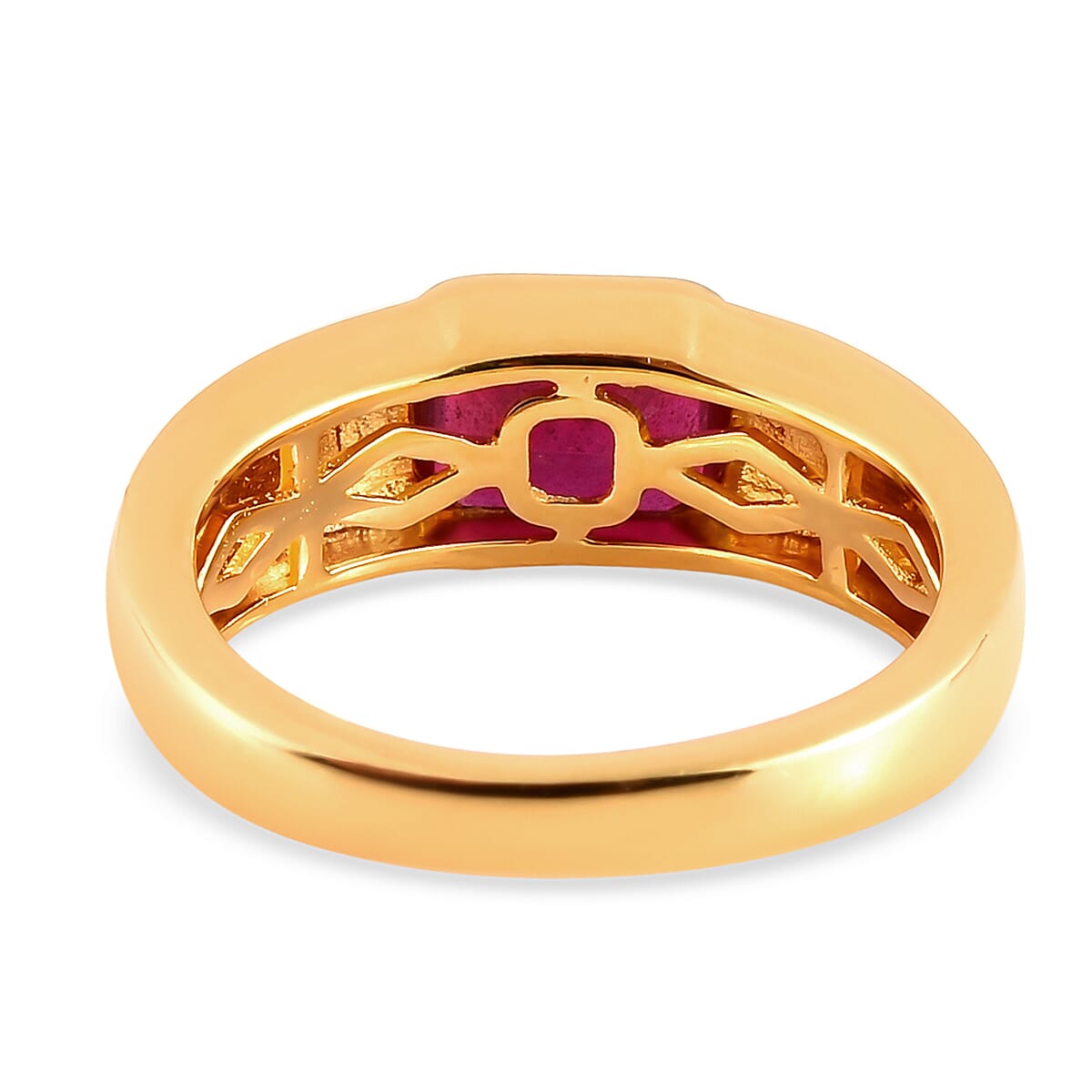 African Ruby 1.53 ctw Ring in 14K YG Over Sterling Silver (Size 5.5)